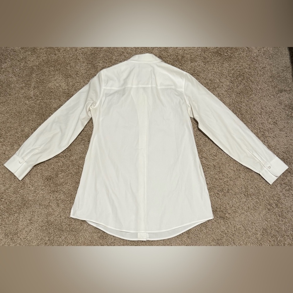 Chico’s White Button Down Dress Shirt Size 0 (US Size Small 4/6) Hidden Buttons - Picture 6 of 6